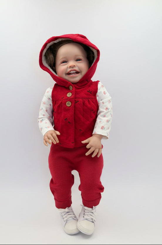 Adorable Reborn Girl Doll, Lifelike and Realistic, Three Outfits