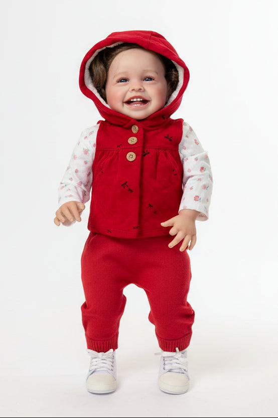 Adorable Reborn Girl Doll, Lifelike and Realistic, Three Outfits