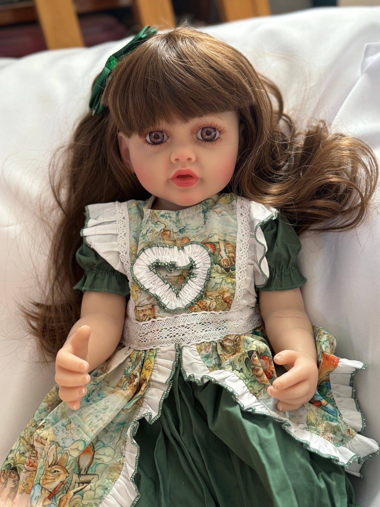 Adorable Reborn Girl Doll, Lifelike and Realistic, Three Outfits