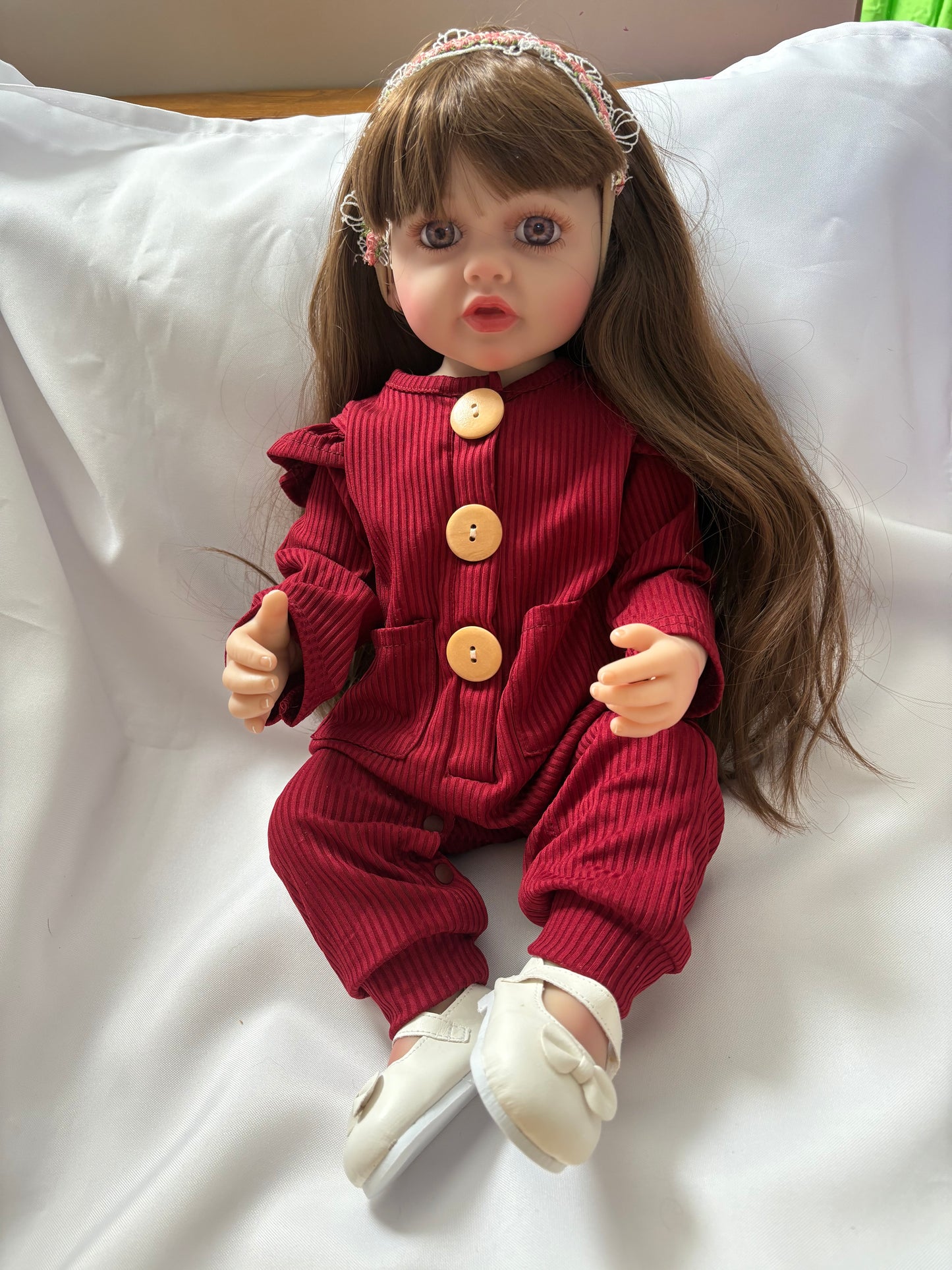 Adorable Reborn Girl Doll, Lifelike and Realistic, Three Outfits