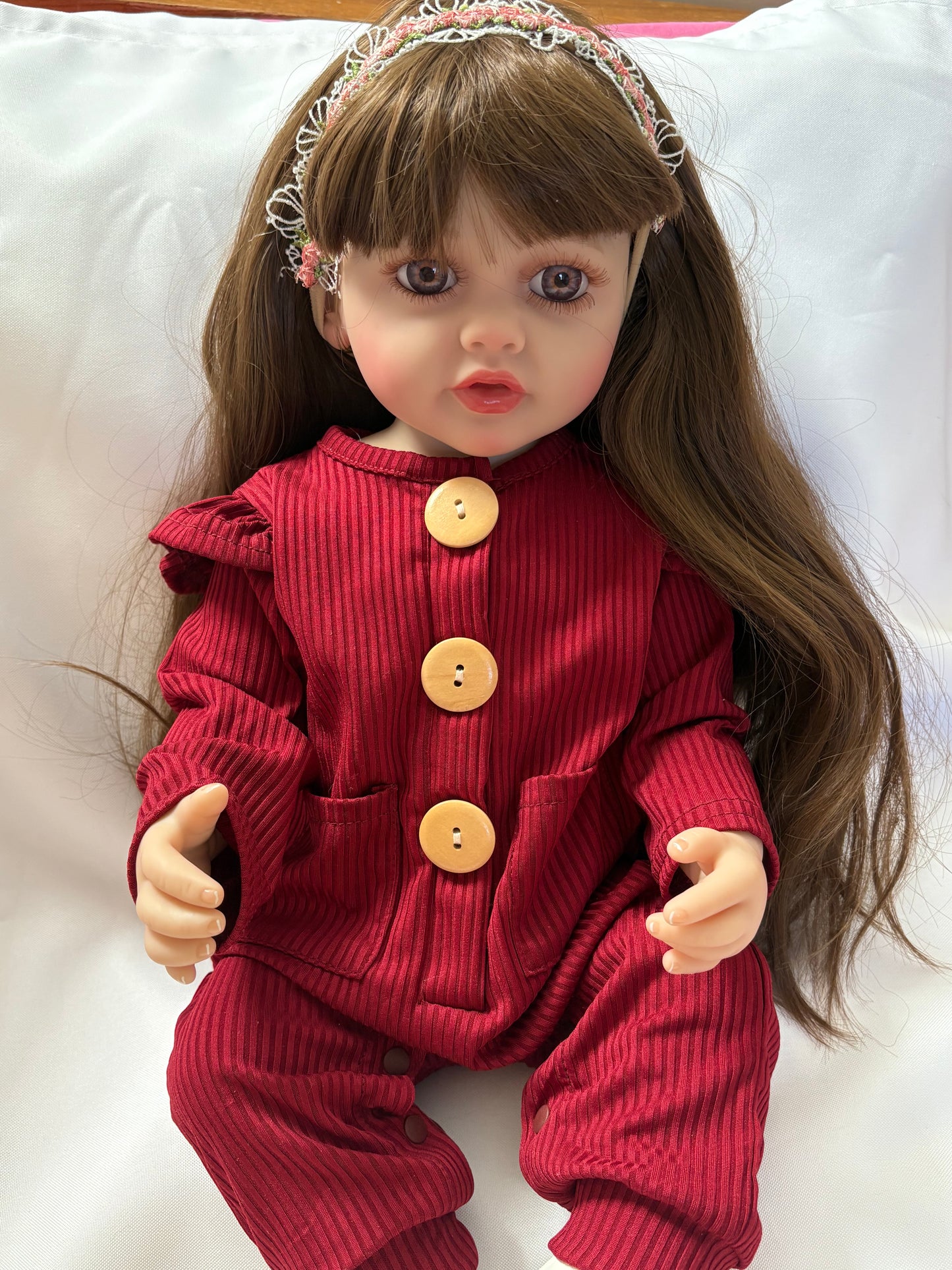 Adorable Reborn Girl Doll, Lifelike and Realistic, Three Outfits