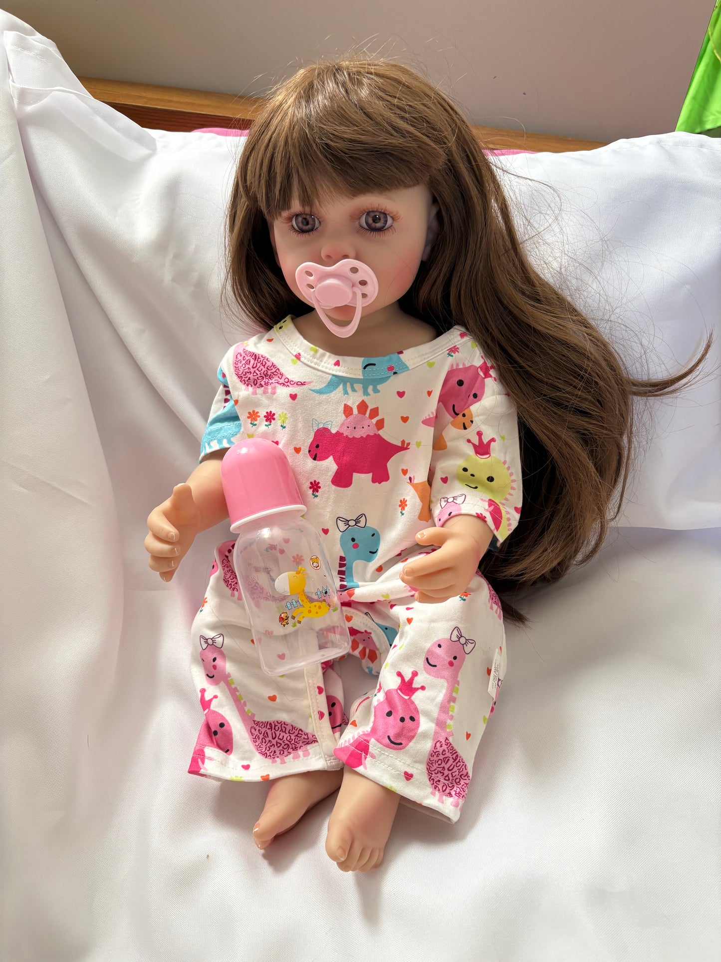 Adorable Reborn Girl Doll, Lifelike and Realistic, Three Outfits
