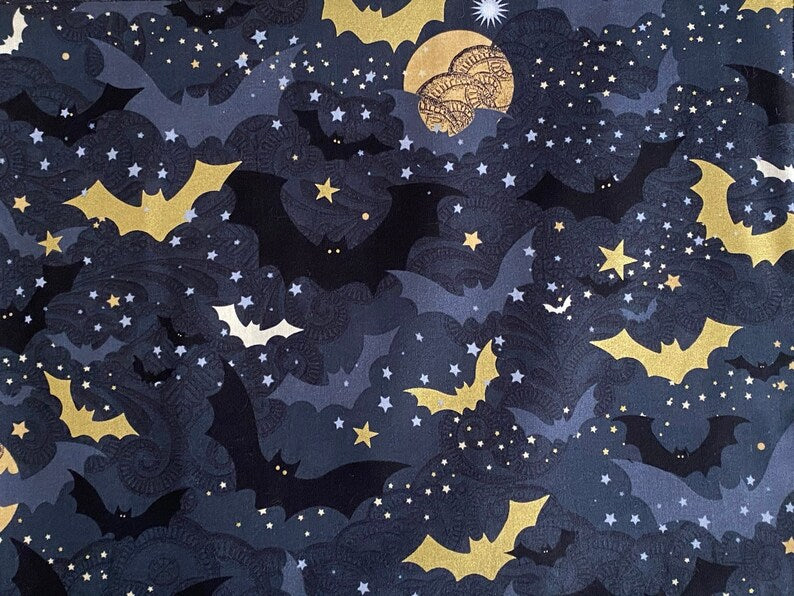 Halloween Placemats, Halloween Witches and Cats Placemats, Halloween Bats and Moons Placemats, Set of 4 Placemats