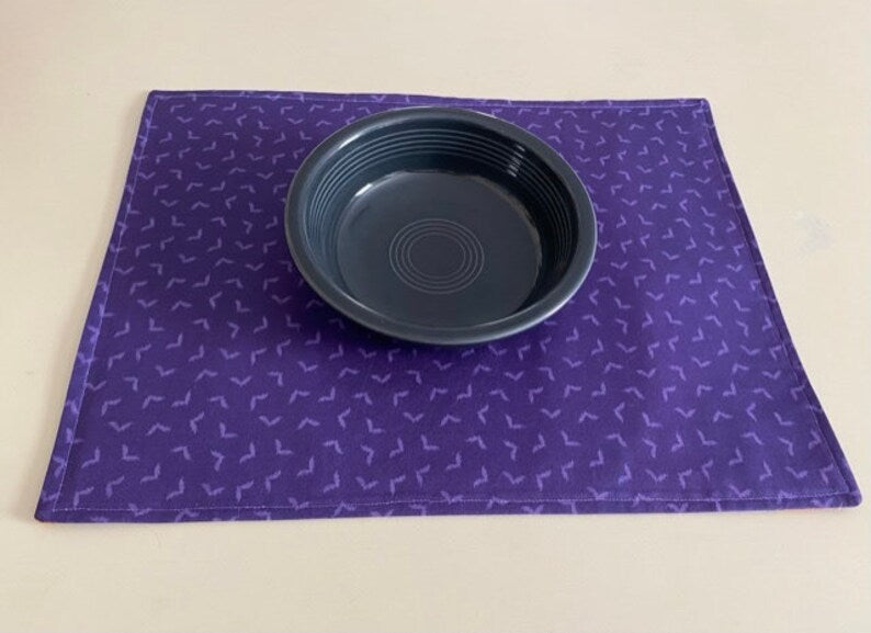 Set of 2 Placemats, Halloween Placemats, Haunted House Halloween Village Placemats, Reversible Placemats