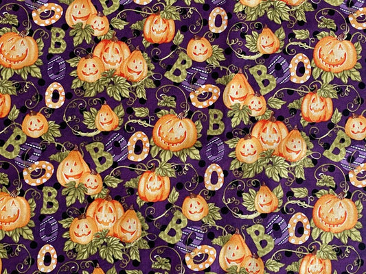 Halloween Placemats, Set of 4 Placemats, Pumpkin and Boo Placemats, Reversible Placemats
