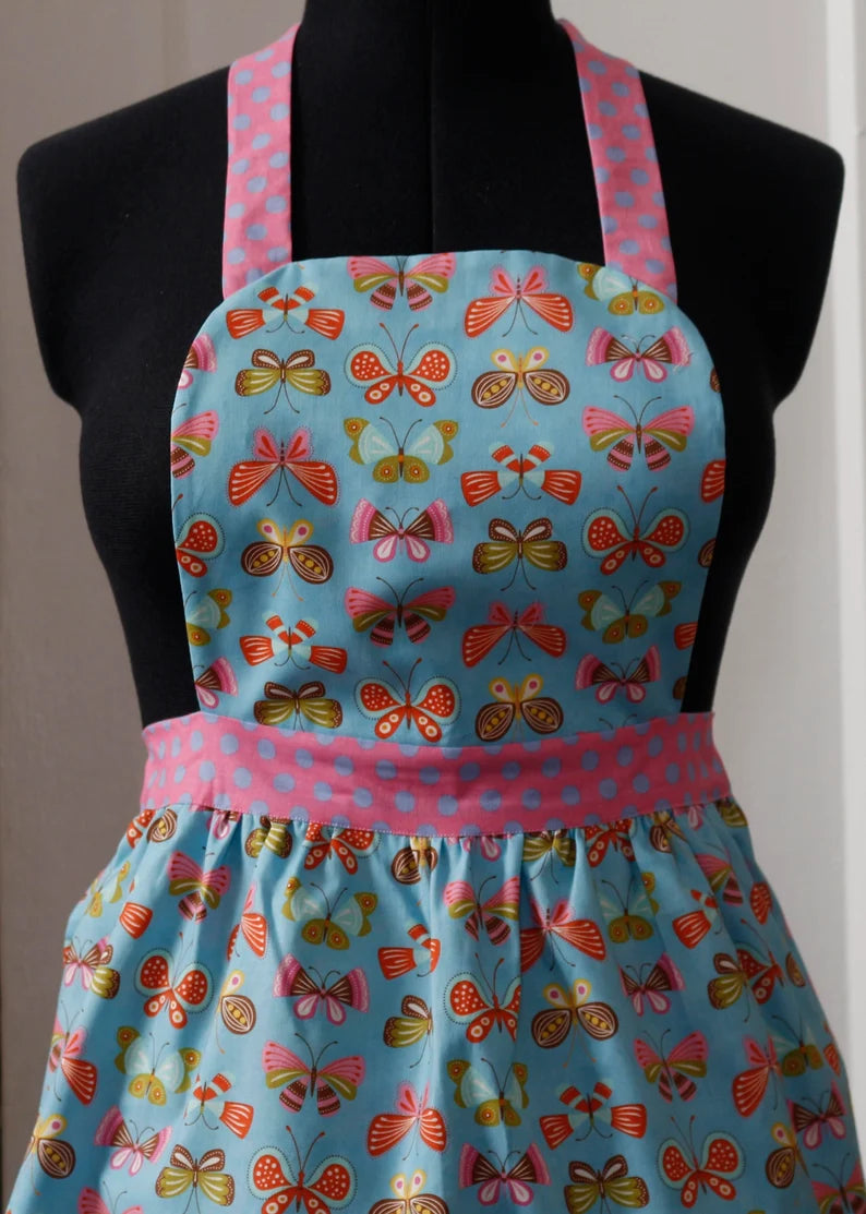 Apron for Women, Butterfly Apron for Women, Spring Apron for Women