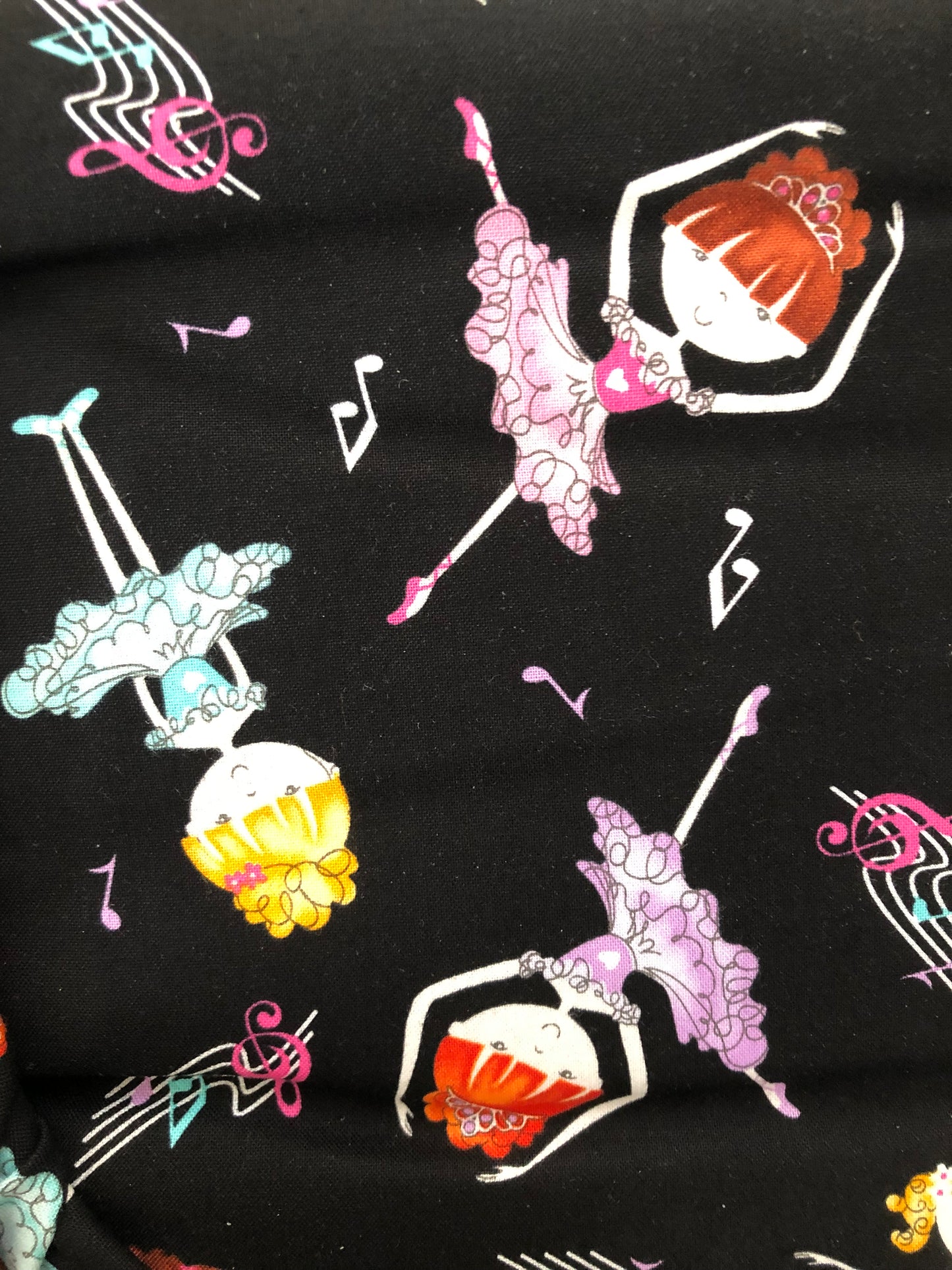 Studio E Balle-rina Swizzle Sticks Black, Ballet Girls, Designer Cotton, Quilting Fabric, Sold by YARD