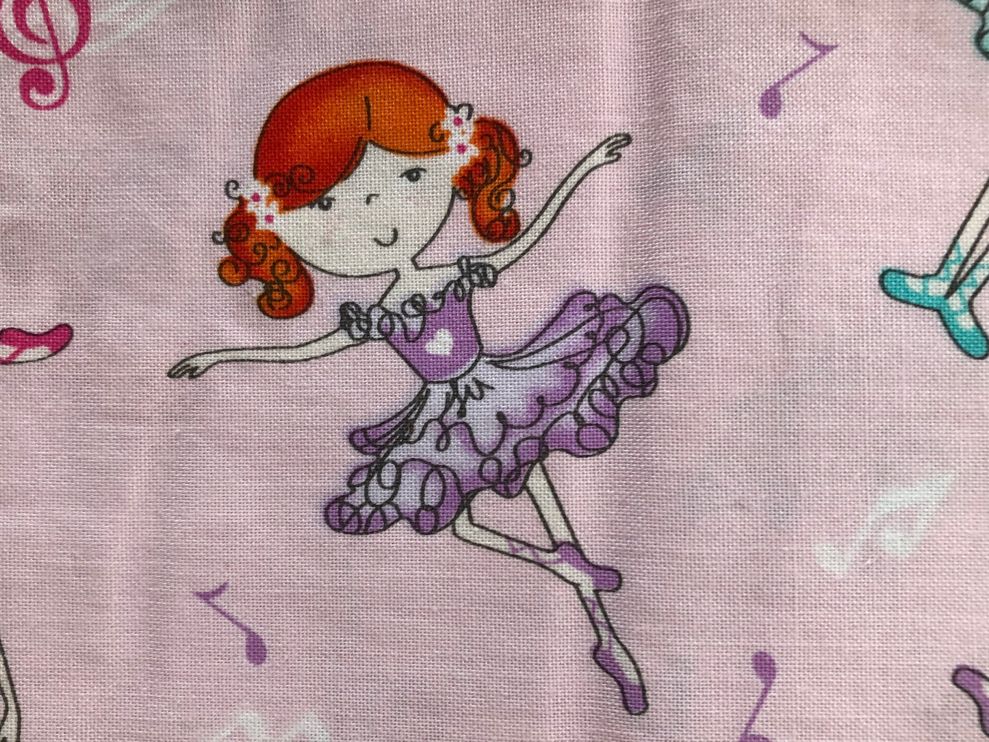 Studio E Balle-Rina Swizzle Sticks Pink, Ballet Girls, Designer Cotton, Quilting Fabric, Sold by YARD