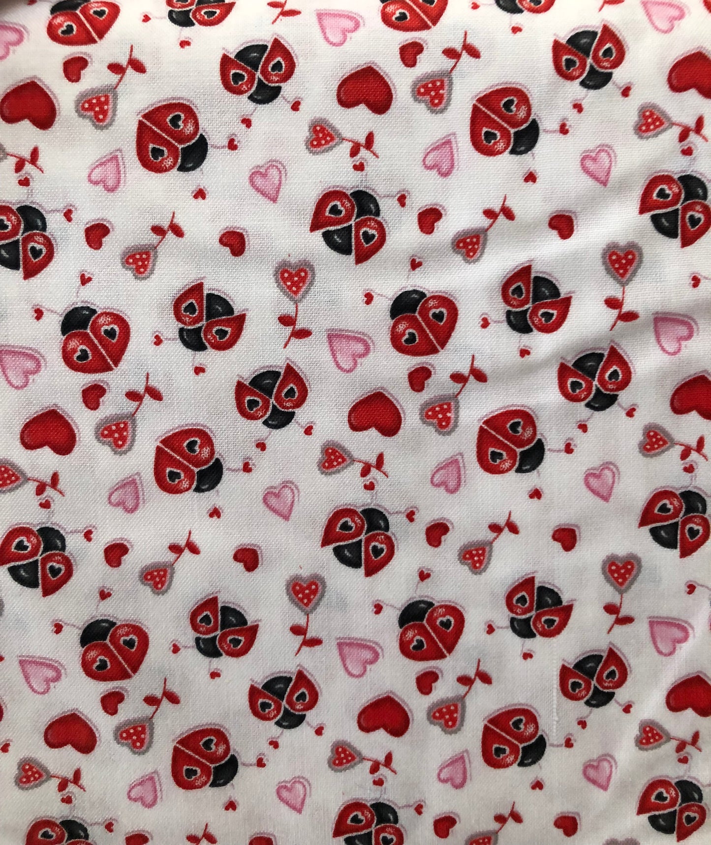 Henry Glass Love Struck Ladybugs and Hearts, Designer Cotton, Quilting Fabric, Sold by YARD