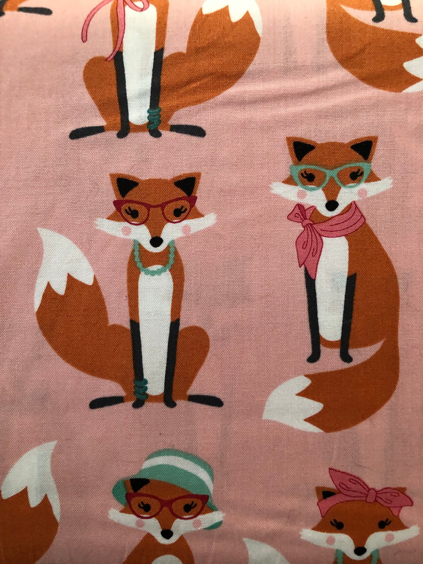 Robert Kaufman Fabulous Foxes Pale Pink, Designer Cotton, Quilting Fabric, Sold by YARD