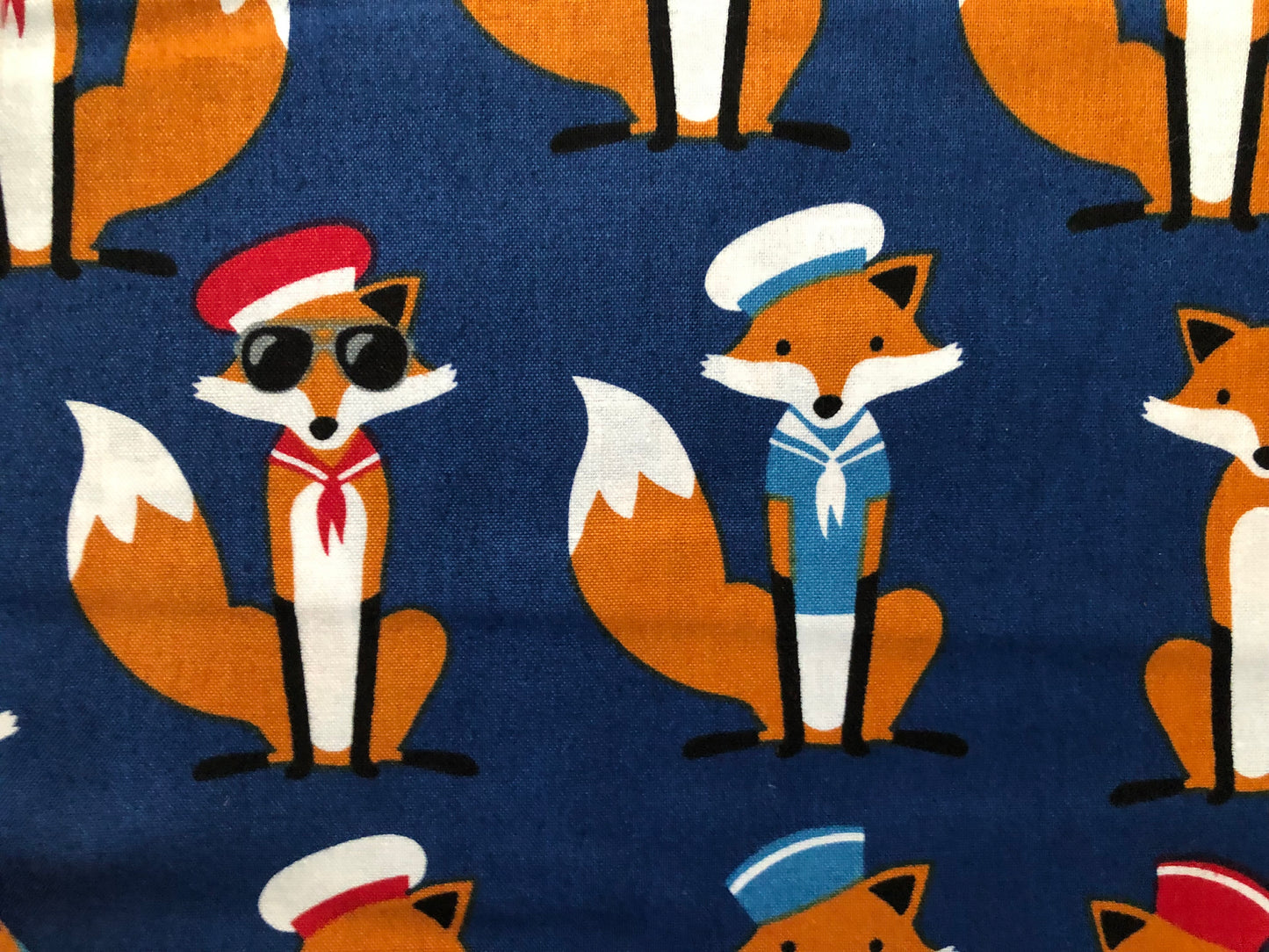 Robert Kaufman Fabulous Foxes Navy, Designer Cotton, Quilting Fabric, Sold by YARD