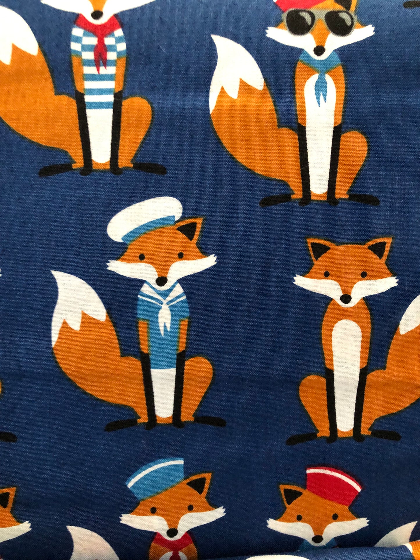 Robert Kaufman Fabulous Foxes Navy, Designer Cotton, Quilting Fabric, Sold by YARD