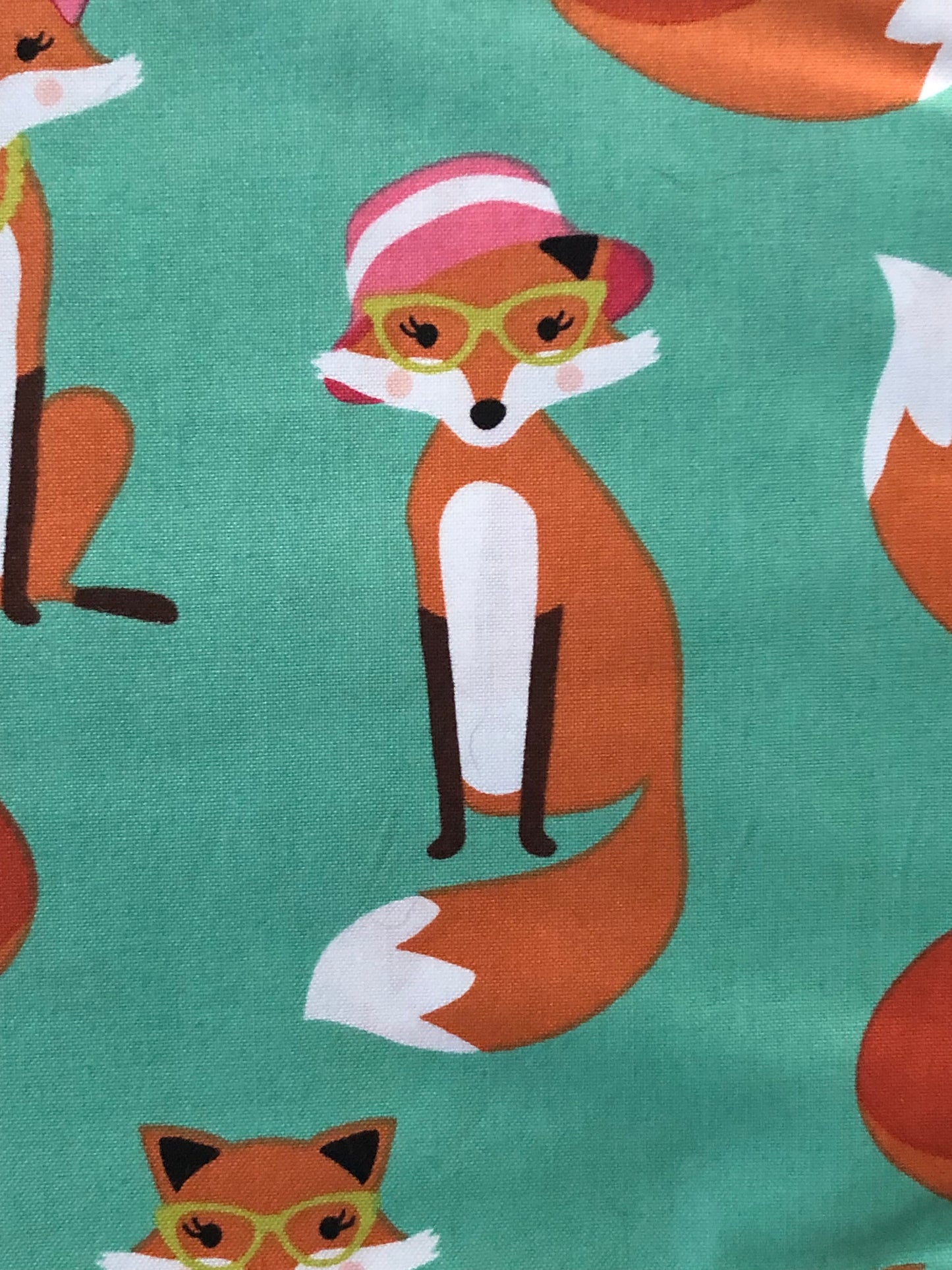 Robert Kaufman Fabulous Foxes Aqua Blue, Designer Cotton, Quilting Fabric, Sold by YARD