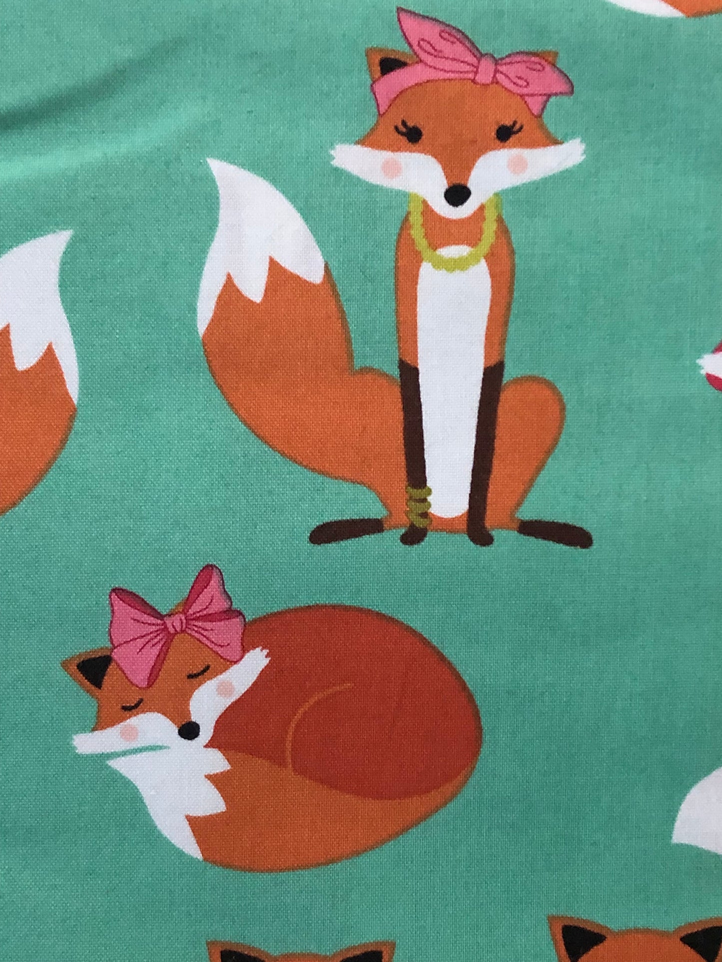 Robert Kaufman Fabulous Foxes Aqua Blue, Designer Cotton, Quilting Fabric, Sold by YARD