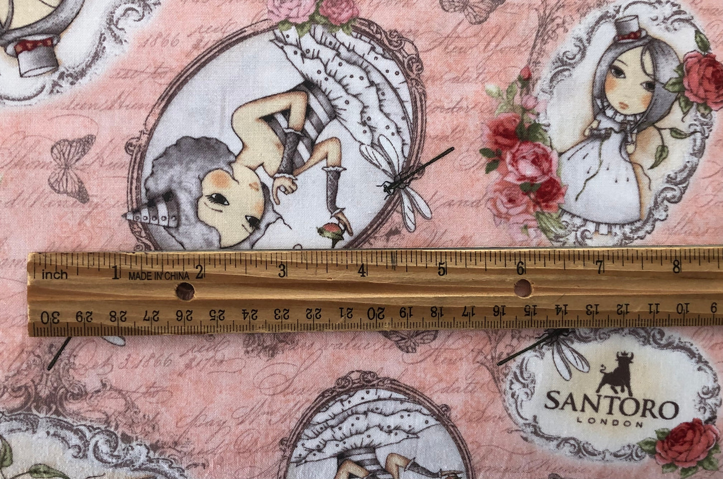 Quilting Treasures Cameo Girl La Vie En Rose Girls Santoro London, Designer Cotton, Quilting Fabric, Sold by YARD