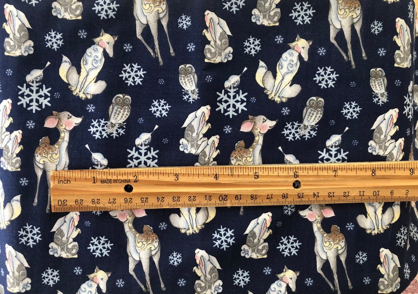 Springs Creative Jim Shore Woodland Toss Animals and Snowflakes, Designer Cotton, Quilting Fabric, Sold by YARD