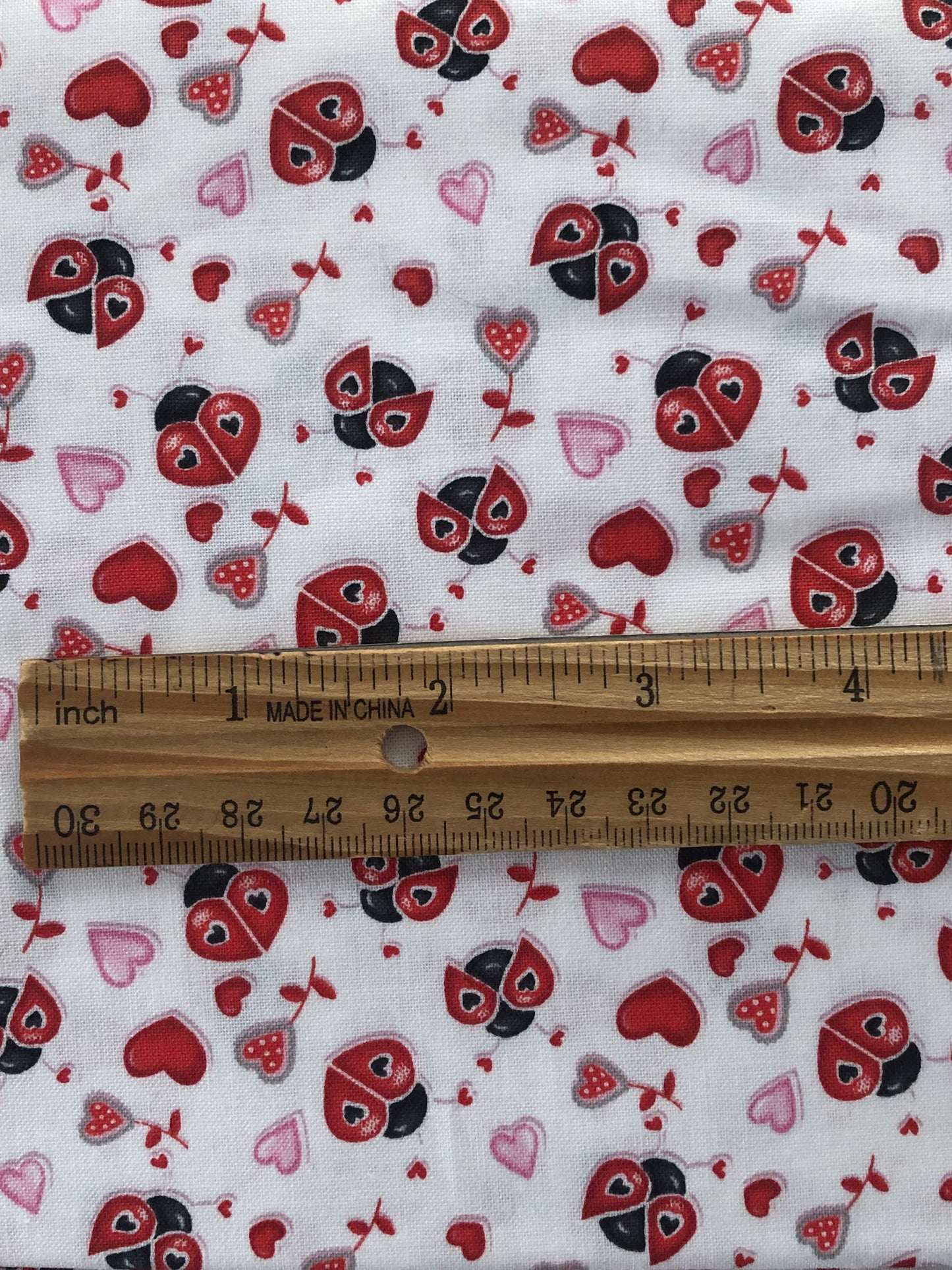 Henry Glass Love Struck Ladybugs and Hearts, Designer Cotton, Quilting Fabric, Sold by YARD