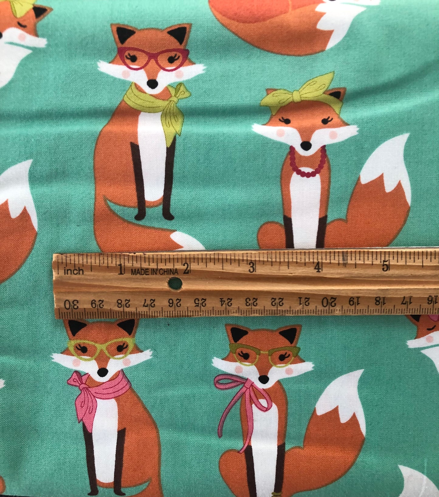 Robert Kaufman Fabulous Foxes Aqua Blue, Designer Cotton, Quilting Fabric, Sold by YARD