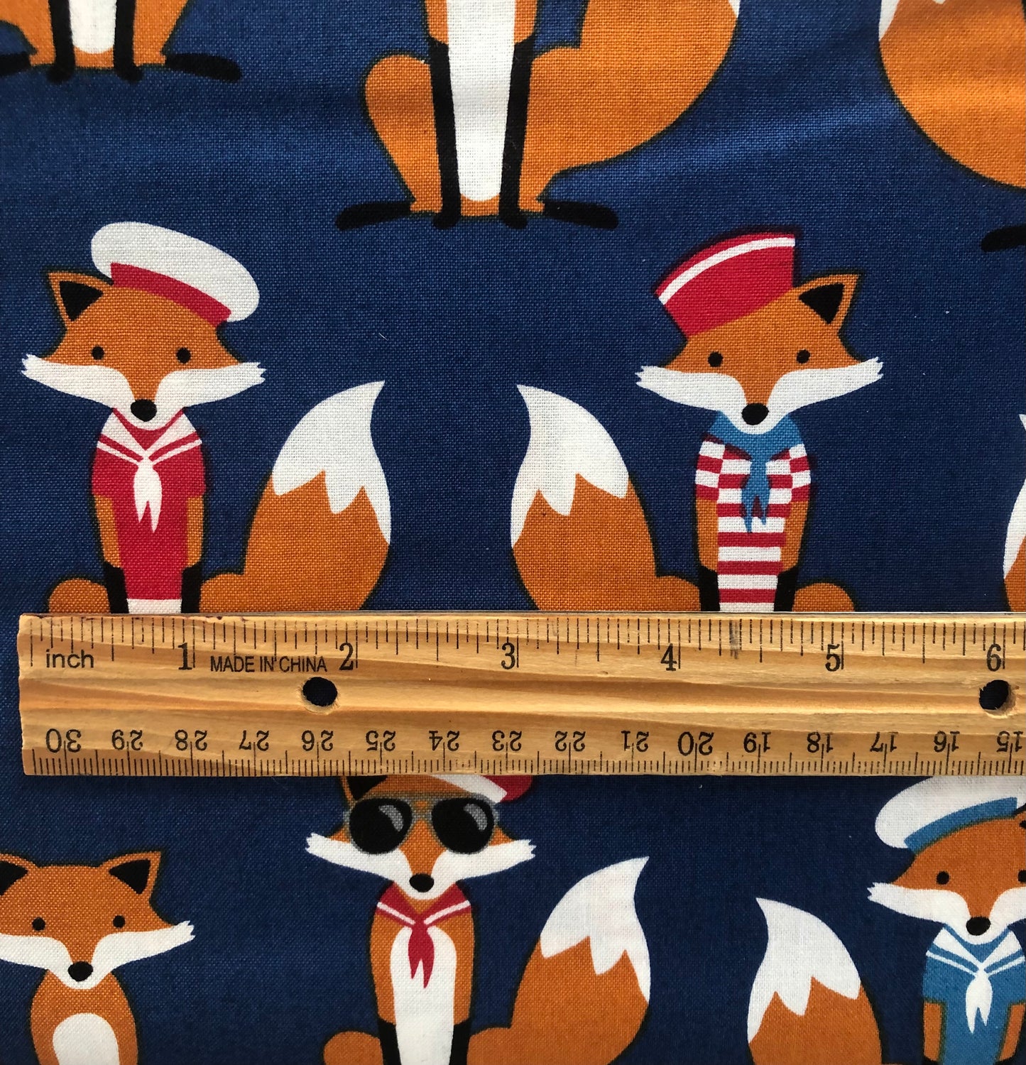 Robert Kaufman Fabulous Foxes Navy, Designer Cotton, Quilting Fabric, Sold by YARD