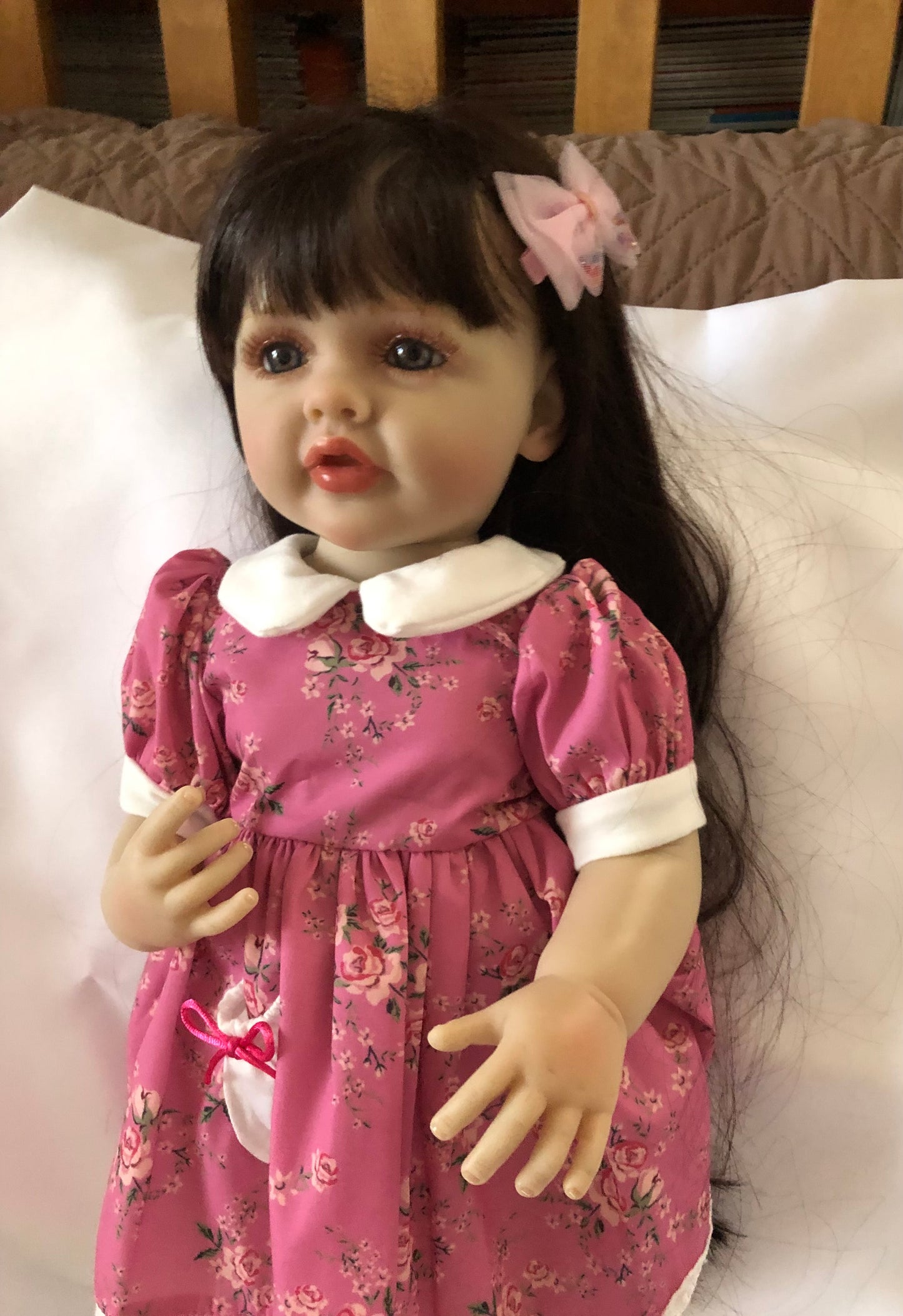 Adorable Reborn Girl Doll, Lifelike and Realistic, Two Outfits
