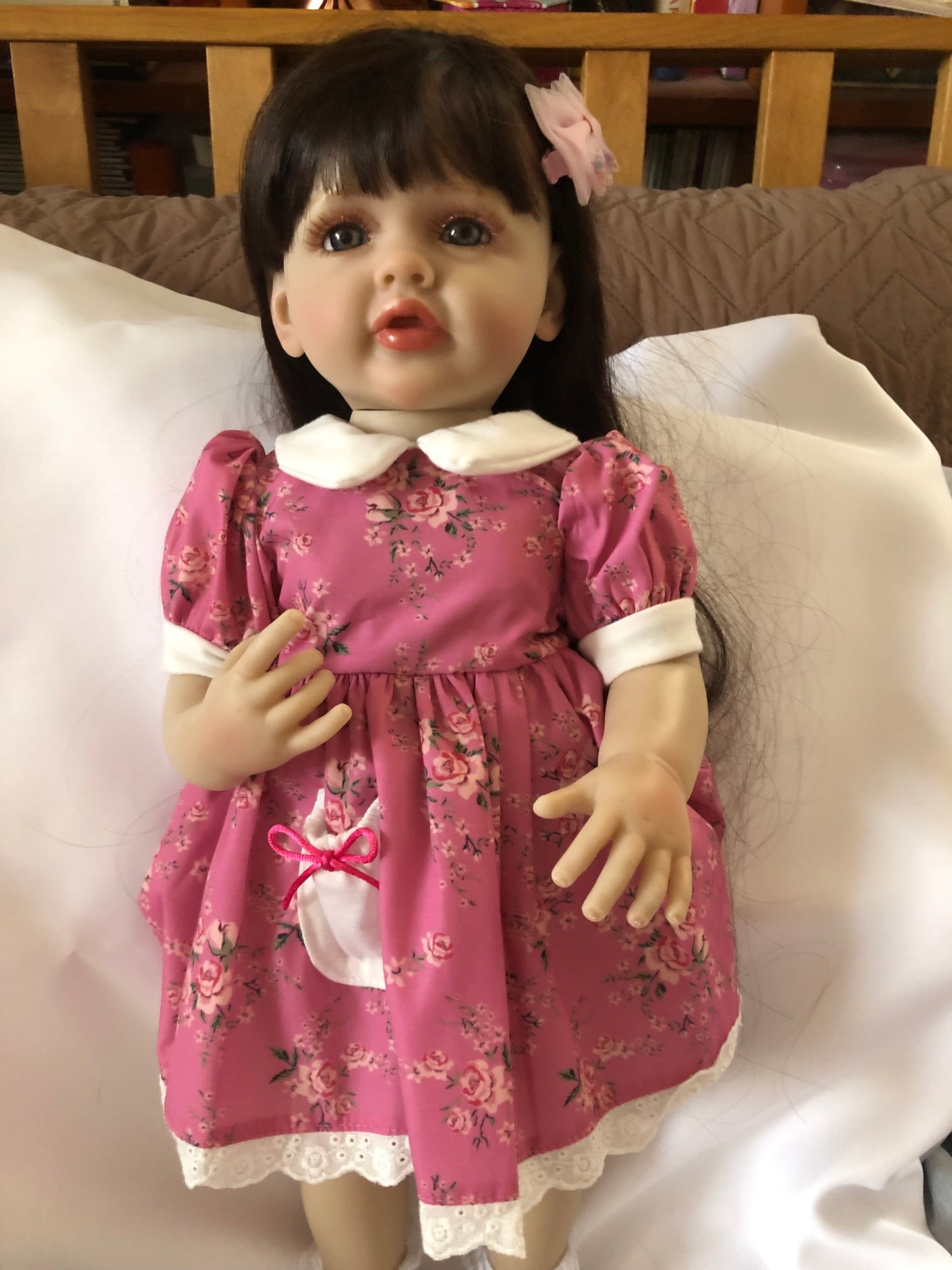 Adorable Reborn Girl Doll, Lifelike and Realistic, Two Outfits