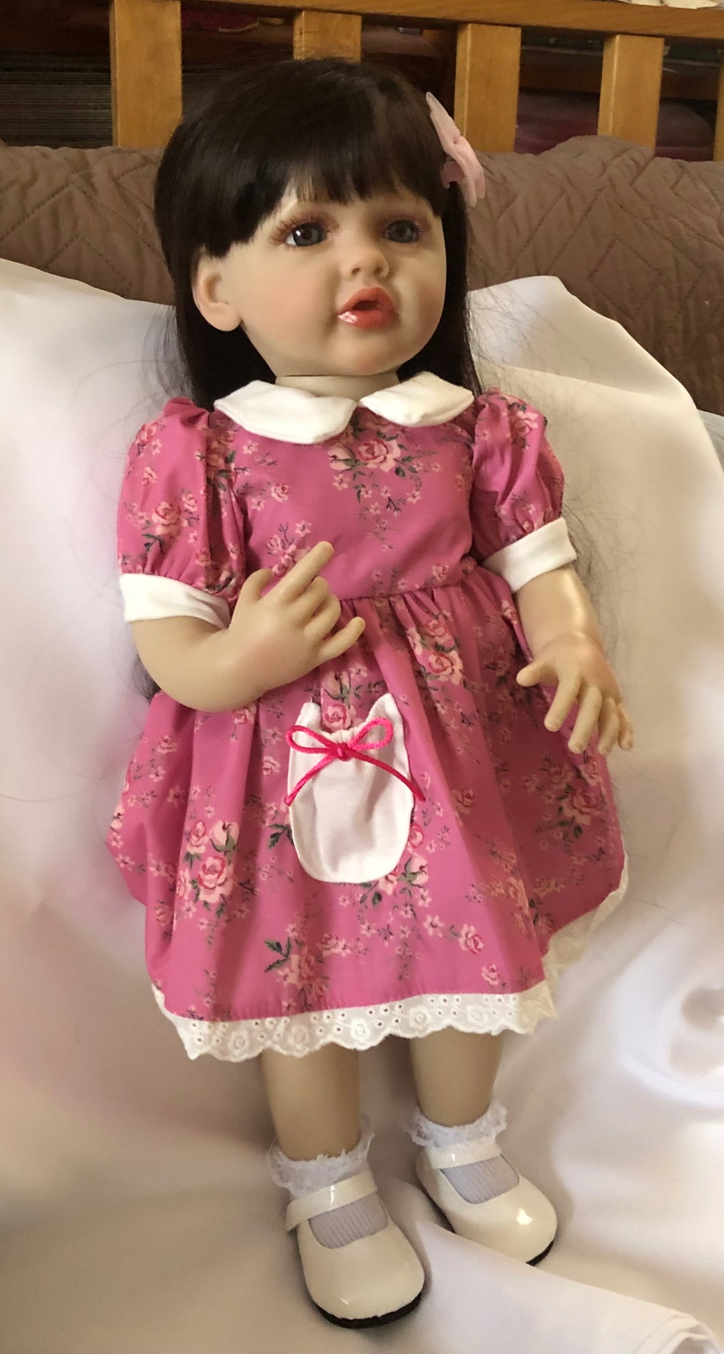 Adorable Reborn Girl Doll, Lifelike and Realistic, Two Outfits