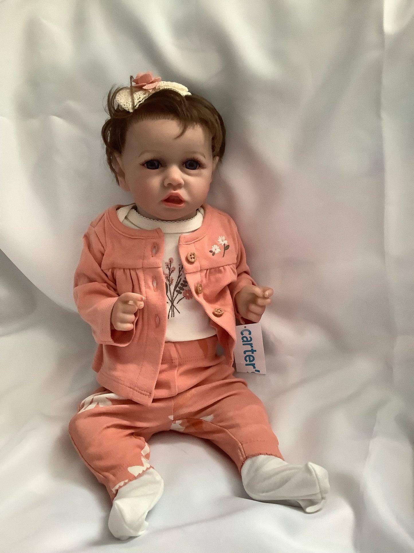 Adorable Reborn Girl Doll, Realistic Lifelike Preemie, Two Outfits