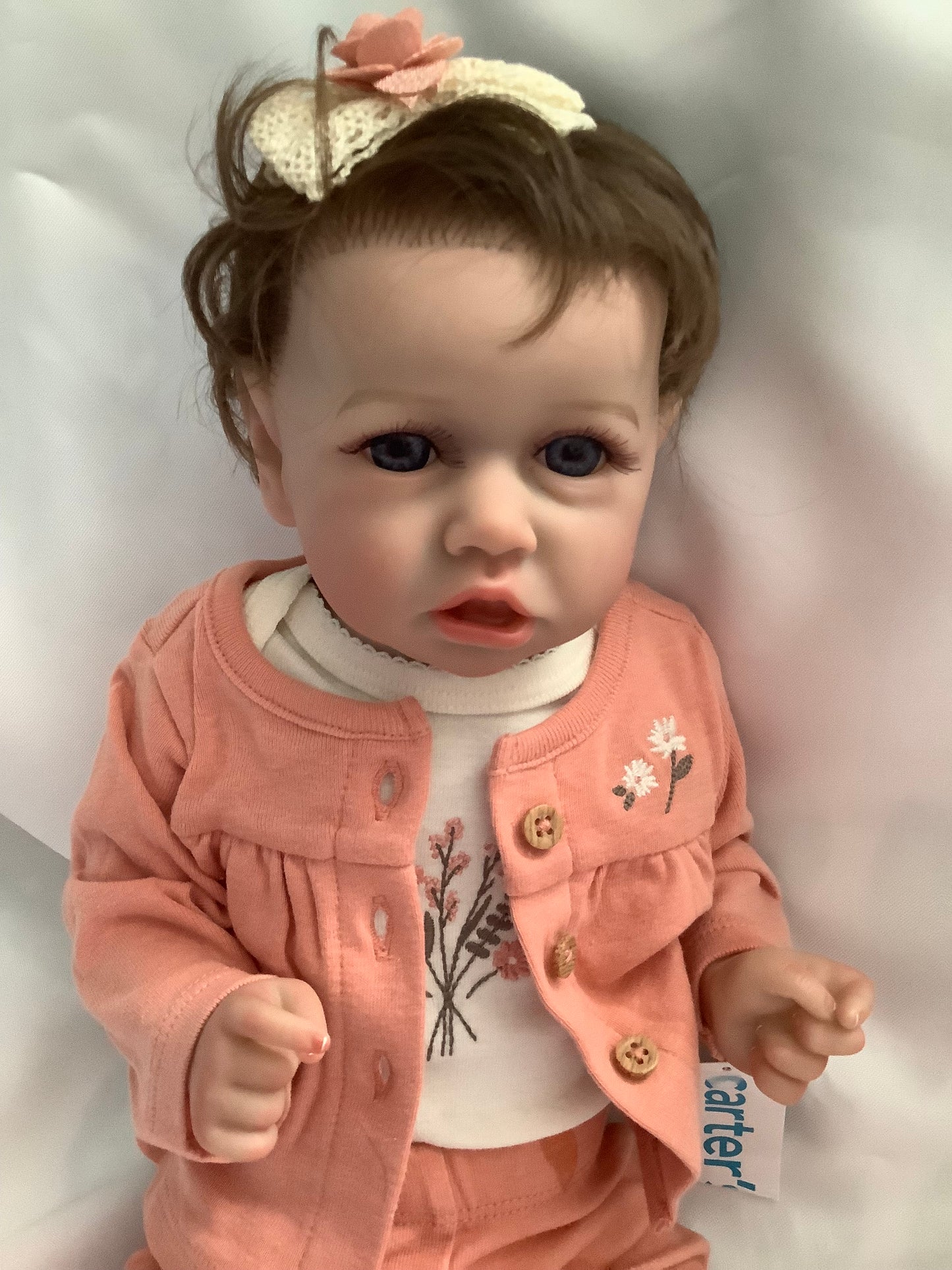 Adorable Reborn Girl Doll, Realistic Lifelike Preemie, Two Outfits