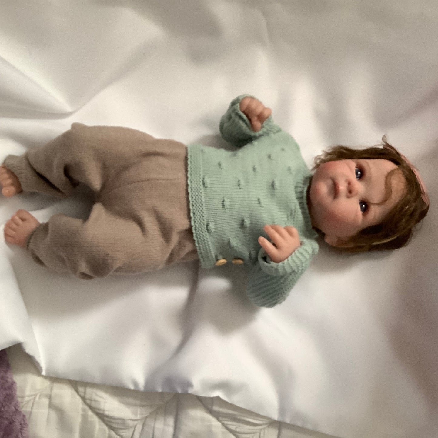 Adorable Reborn Girl Baby Doll, Realistic Lifelike with Blanket