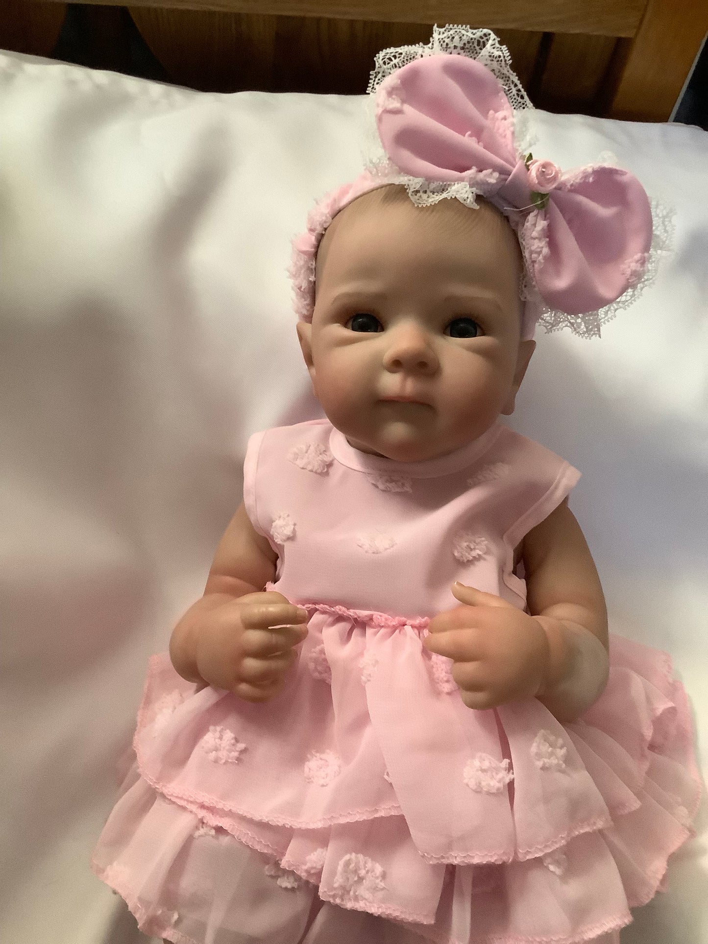 Adorable Reborn Girl Baby Doll, Realistic Lifelike Newborn with Handmade Outfit