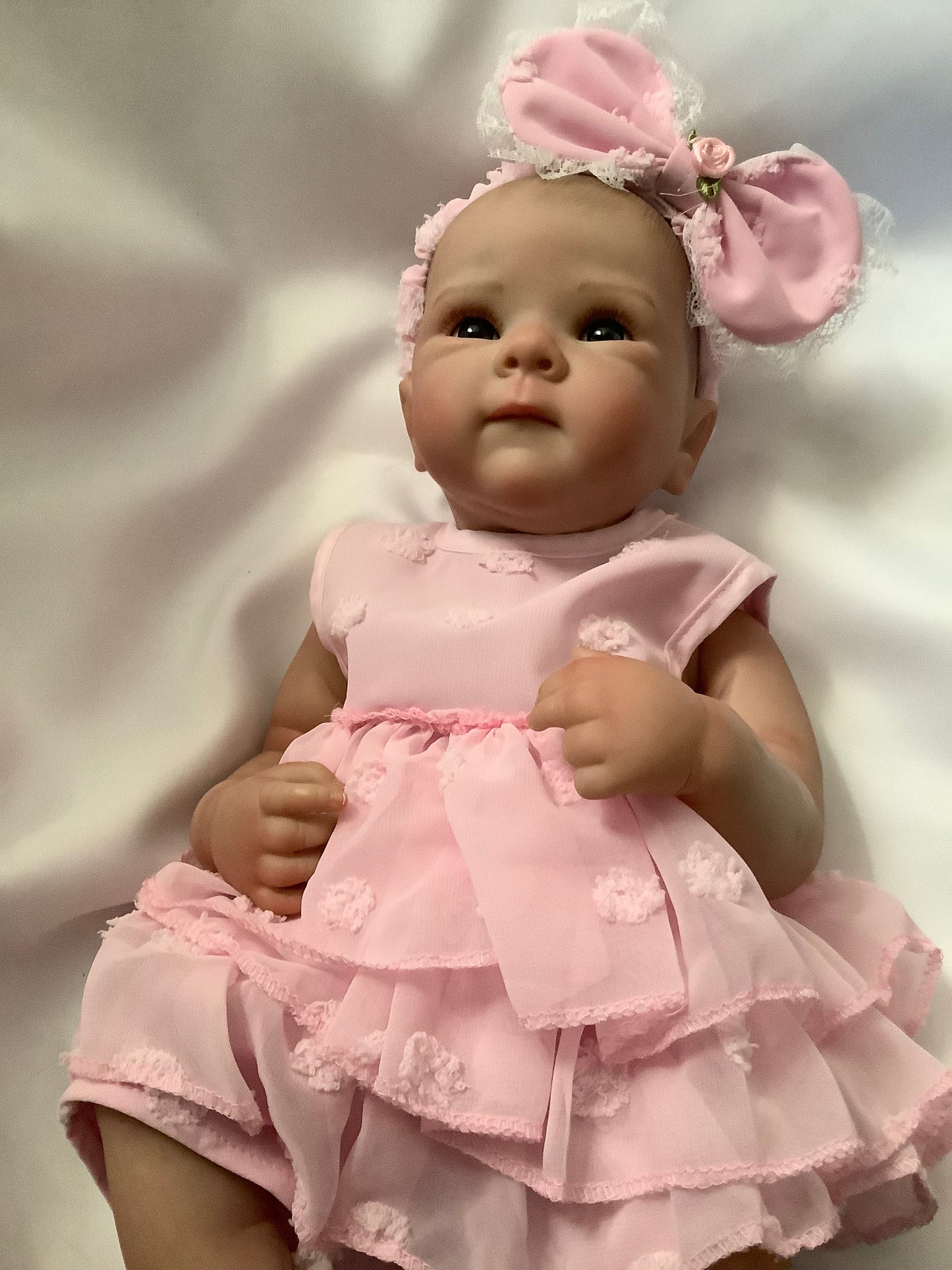 Adorable Reborn Girl Baby Doll, Realistic Lifelike Newborn with Handmade Outfit