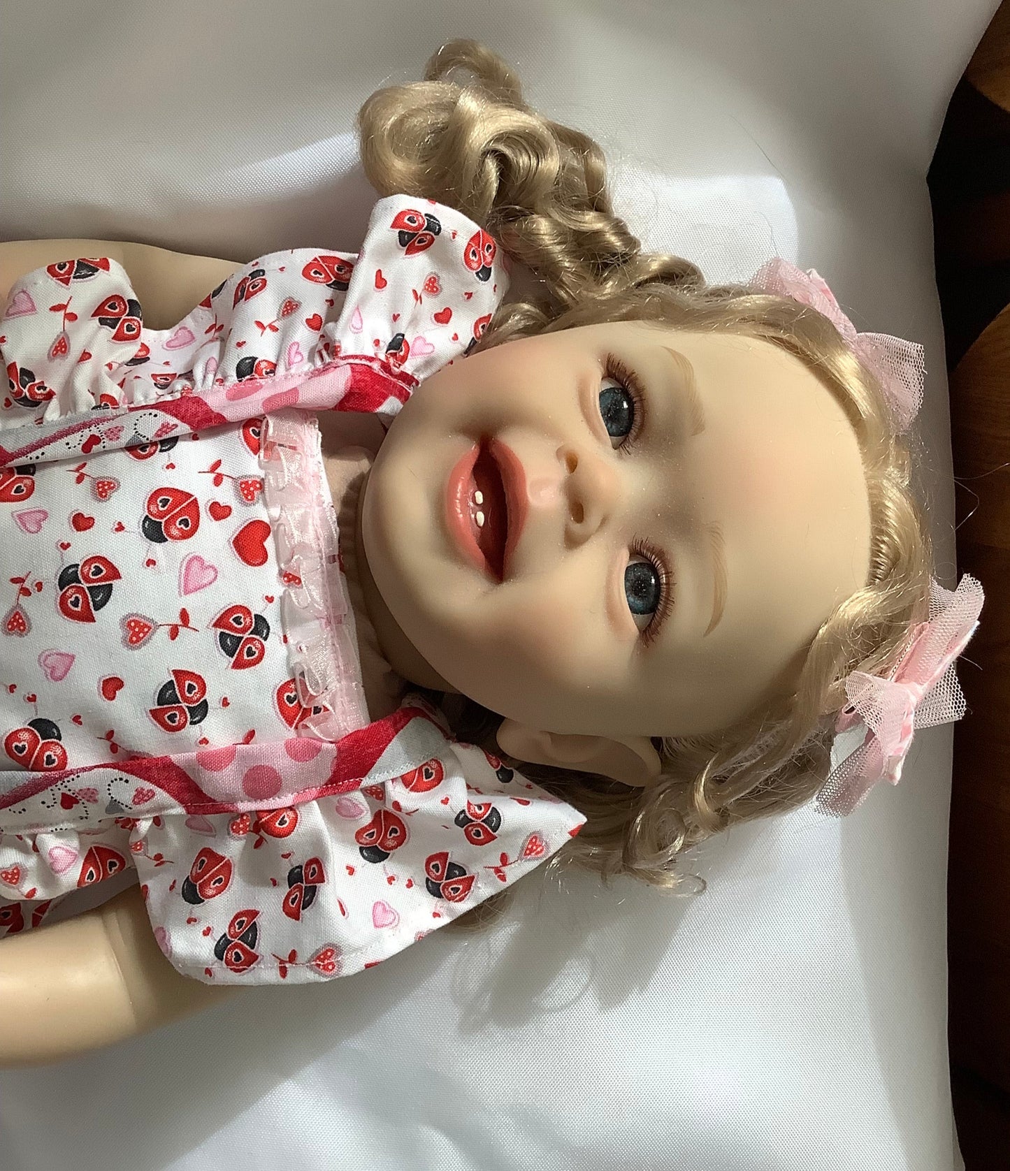 Adorable Reborn Girl Doll, Lifelike and Realistic, Handmade Dress Outfit