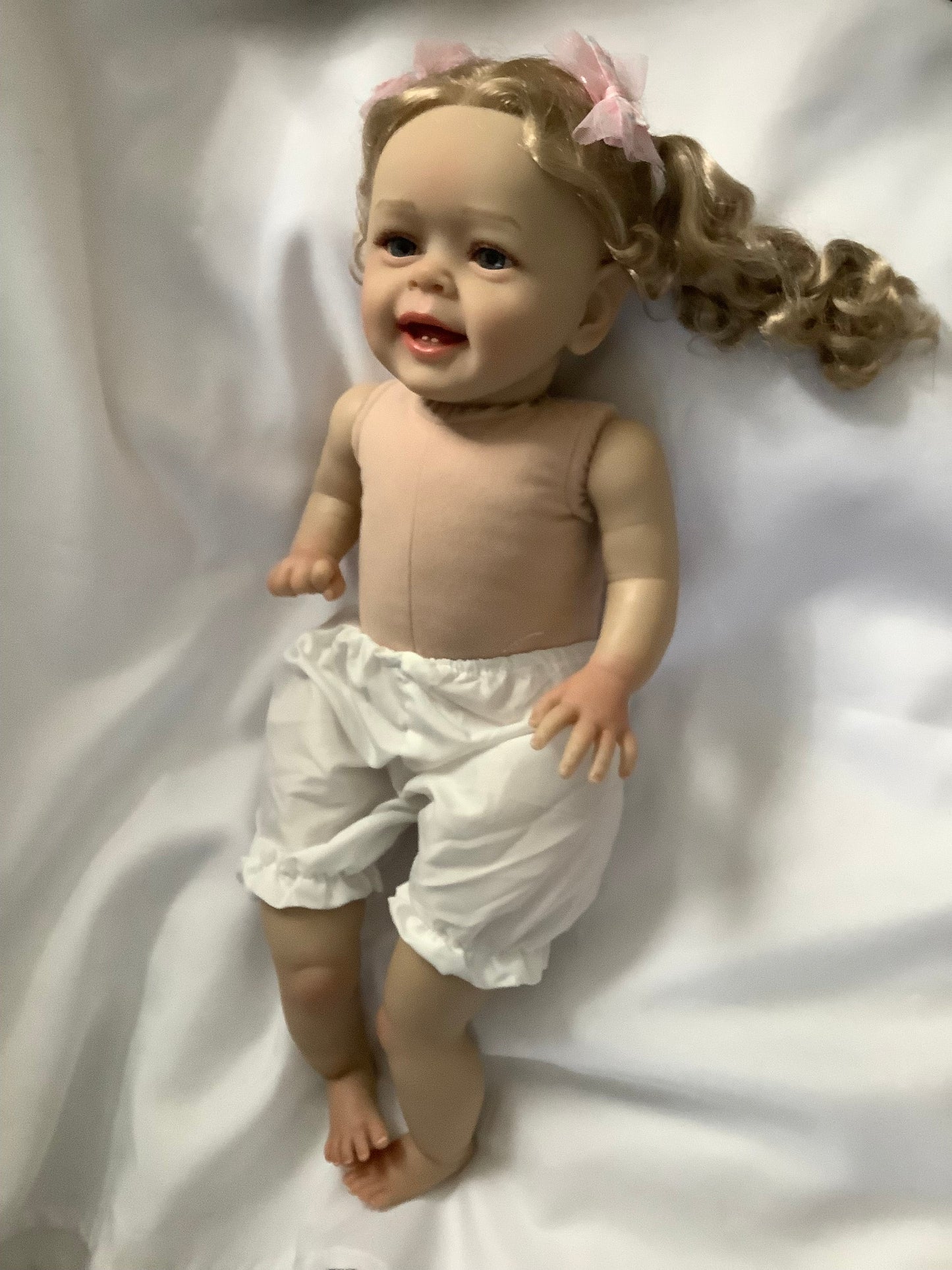 Adorable Reborn Girl Doll, Lifelike and Realistic, Handmade Dress Outfit