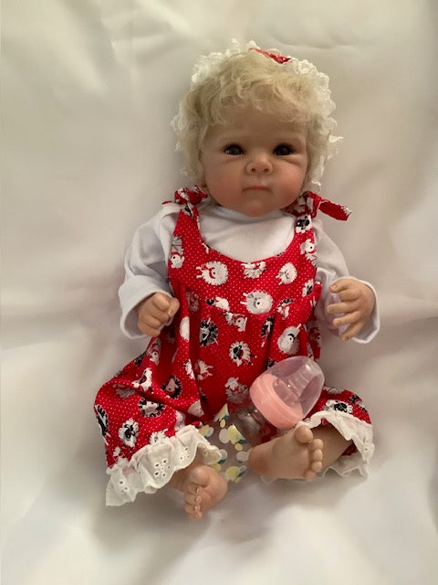 Adorable Reborn Girl Baby Doll, Realistic Lifelike Newborn, Handmade Outfit