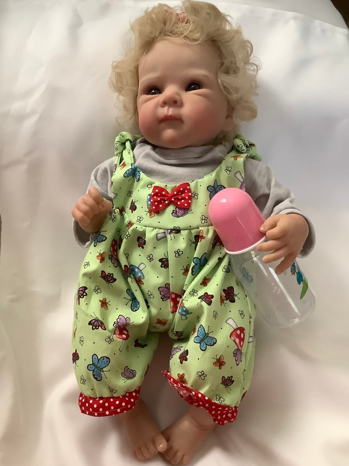 Adorable Reborn Girl Baby Doll, Realistic Lifelike Newborn, Handmade Outfit