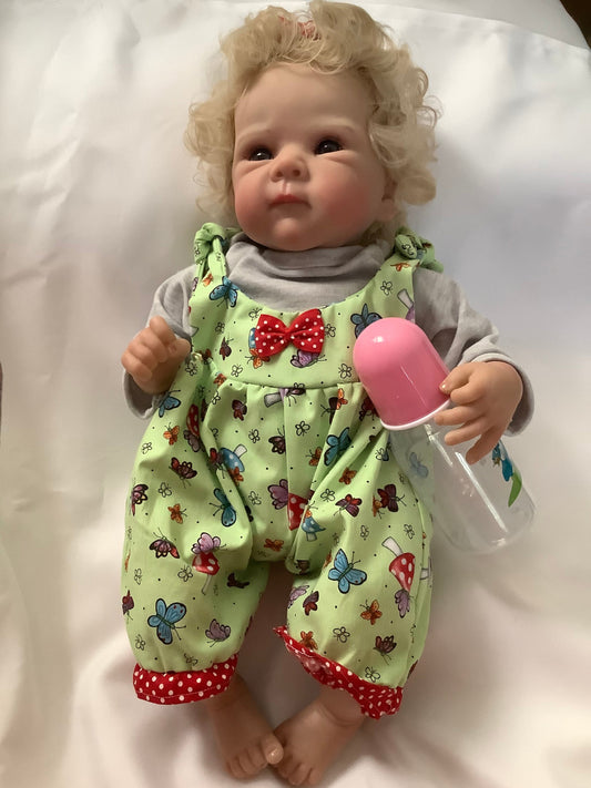 Adorable Reborn Girl Baby Doll, Realistic Lifelike Newborn, Handmade Outfit