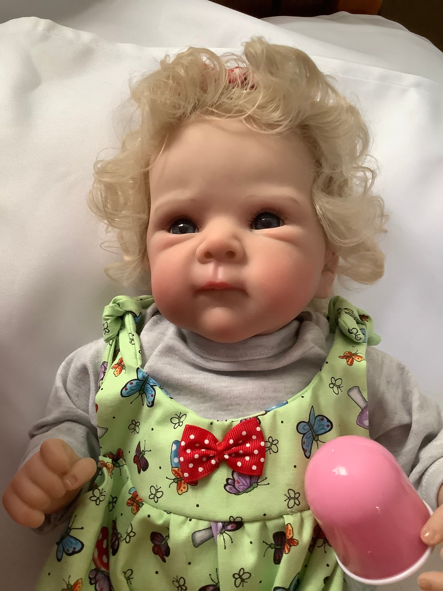 Adorable Reborn Girl Baby Doll, Realistic Lifelike Newborn, Handmade Outfit