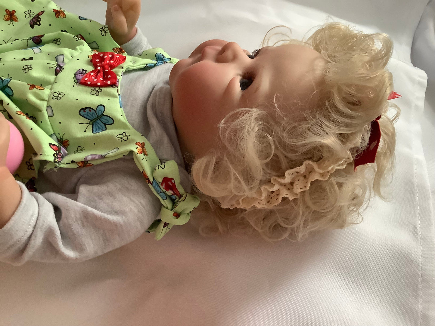 Adorable Reborn Girl Baby Doll, Realistic Lifelike Newborn, Handmade Outfit