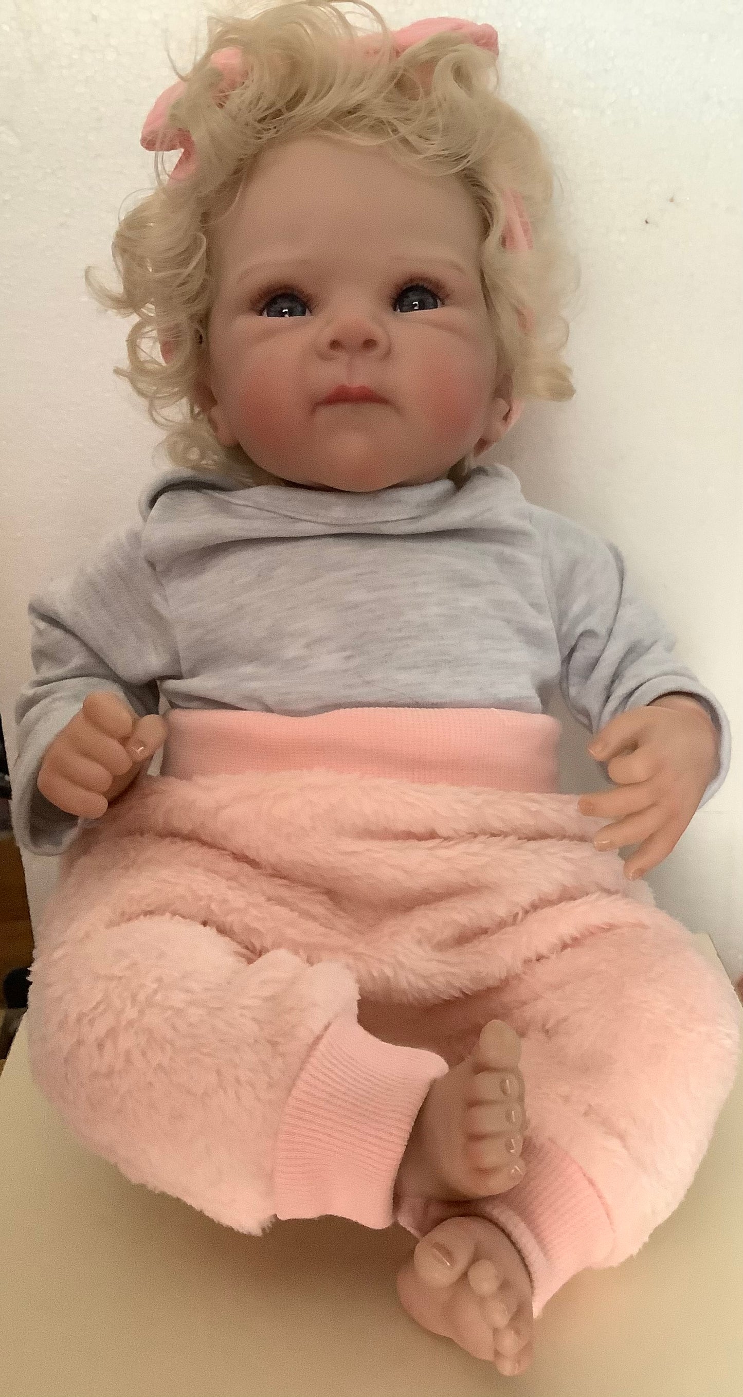 Adorable Reborn Girl Baby Doll, Realistic Lifelike Newborn, Handmade Outfit