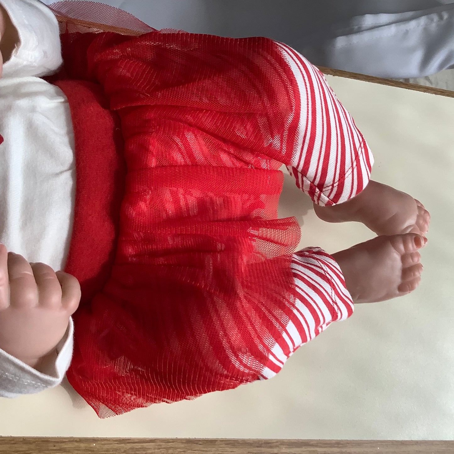 Adorable Reborn Girl Baby Doll with Christmas Outfit, Realistic Lifelike Newborn