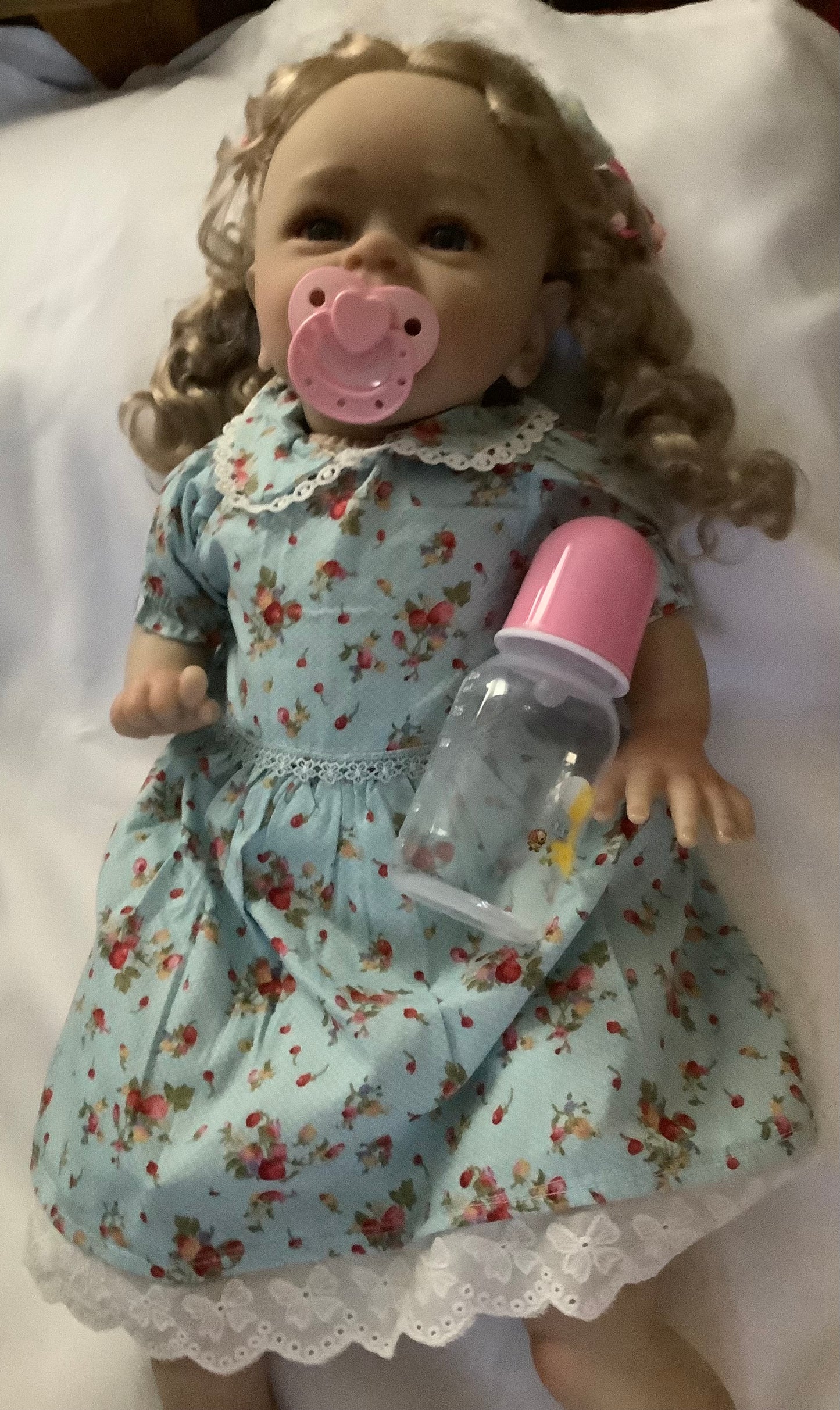 Adorable Reborn Girl Doll, Lifelike and Realistic, Handmade Dress Outfit