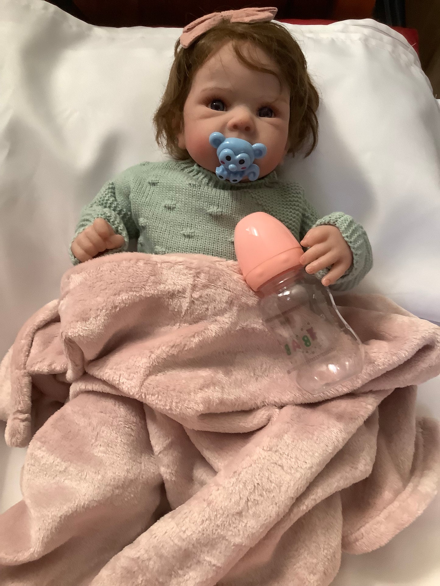 Adorable Reborn Girl Baby Doll, Realistic Lifelike with Blanket