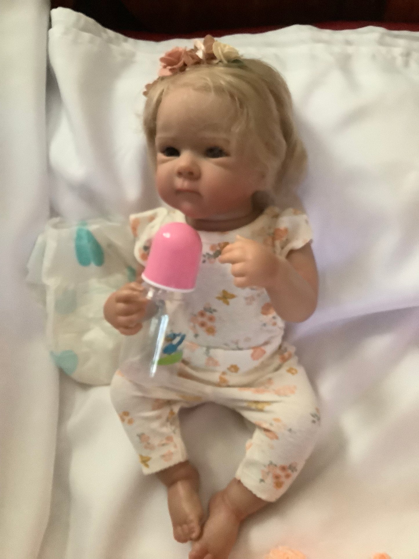 Adorable Reborn Girl Baby Doll, Realistic Lifelike Newborn with One Outfit, Pajamas, and Blanket