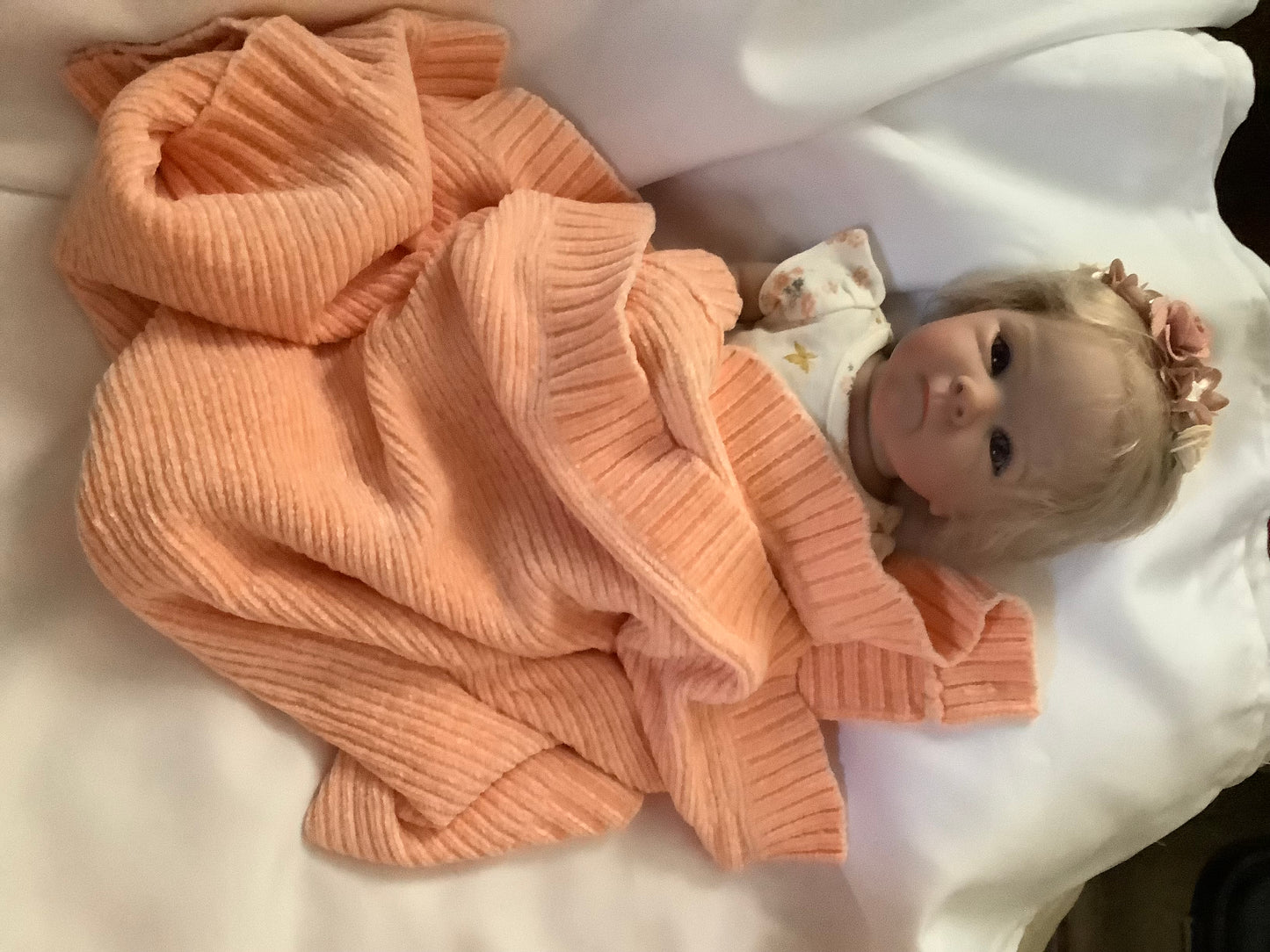 Adorable Reborn Girl Baby Doll, Realistic Lifelike Newborn with One Outfit, Pajamas, and Blanket