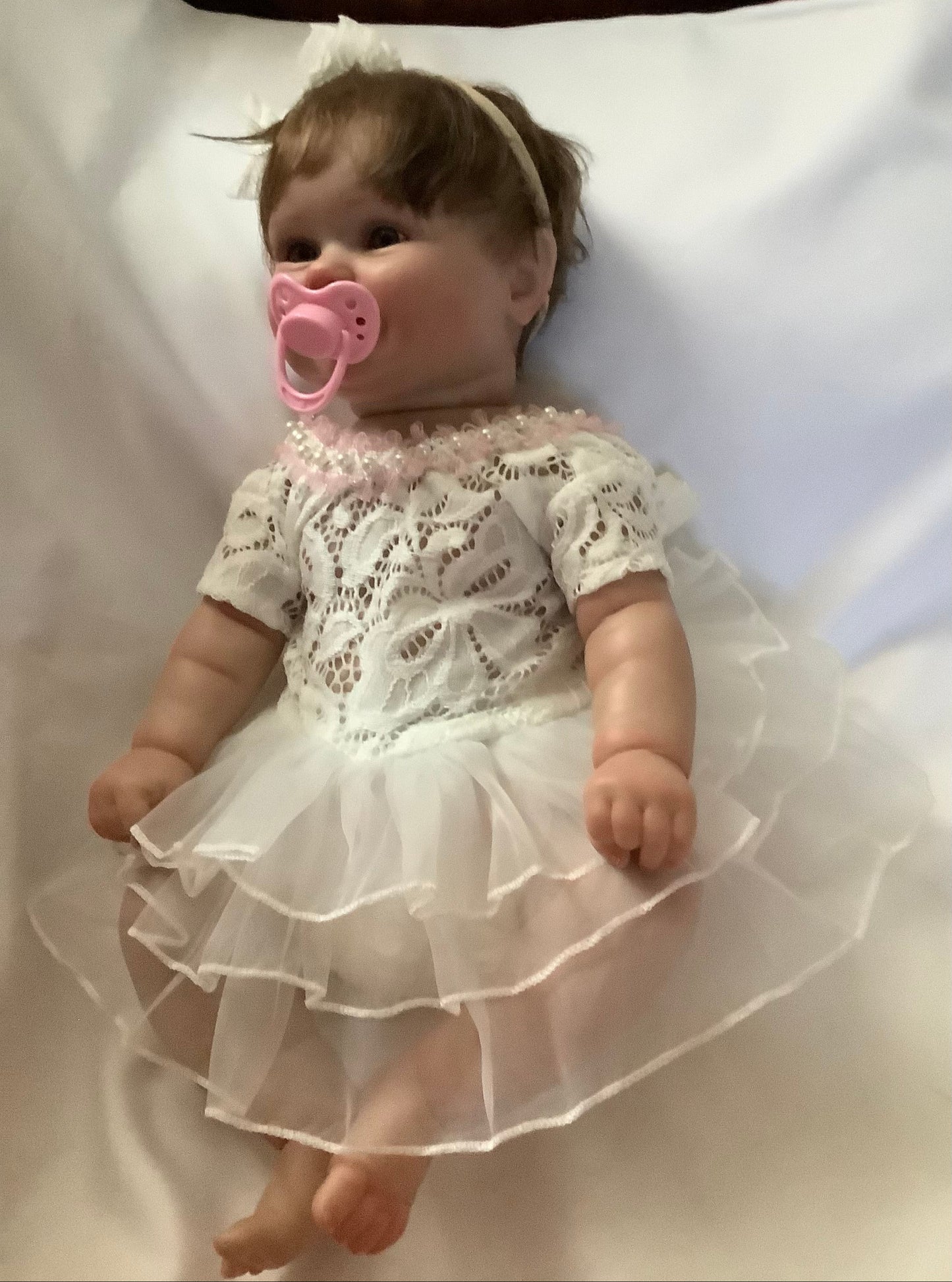 Adorable Reborn Girl Doll, Lifelike and Realistic, Christmas Outfit, Three Outfits