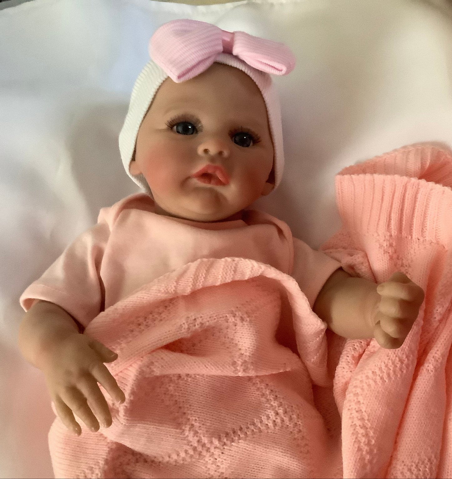 Adorable Reborn Newborn Girl Doll, Lifelike and Realistic with Blanket