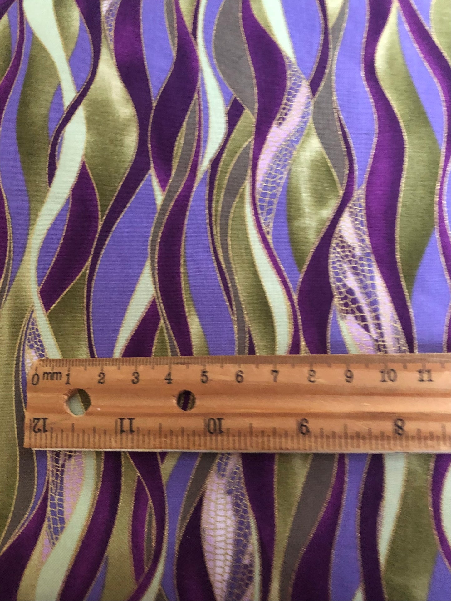 Benartex Kanvas Studio Dance of the Dragonfly Metallic Waves Olive, Designer Cotton, Quilting Fabric, Sold by YARD