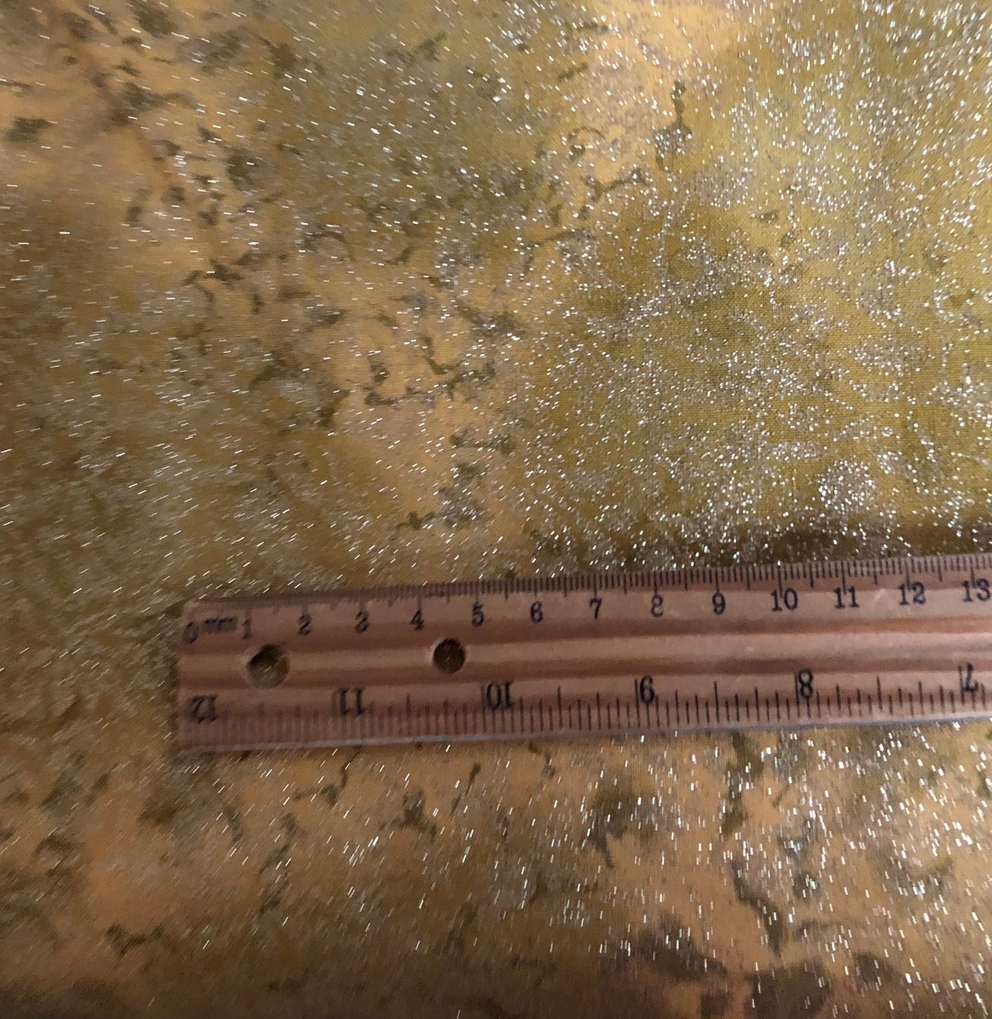 Michael Miller Garland Fairy Frost, Metallic and Glitter Gold, Designer Cotton, Quilting Fabric, Sold by YARD