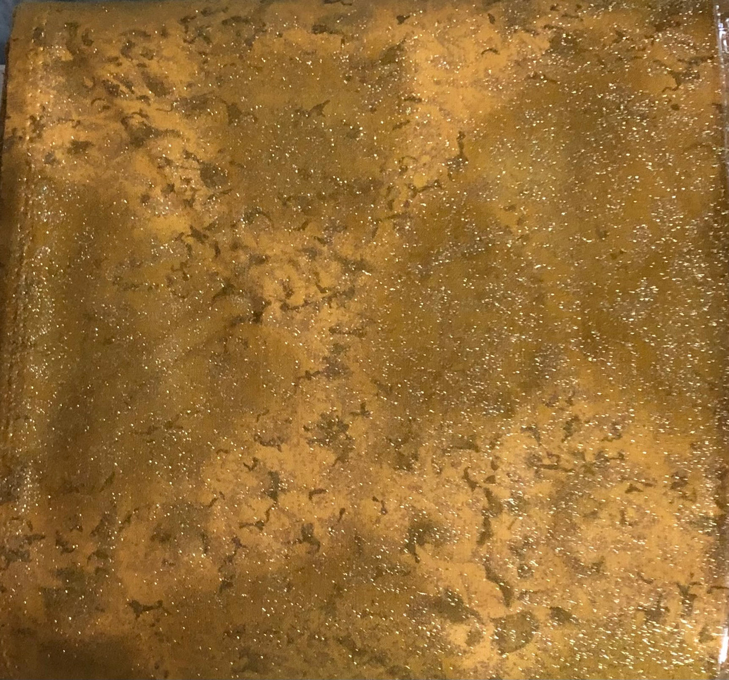 Michael Miller Garland Fairy Frost, Metallic and Glitter Gold, Designer Cotton, Quilting Fabric, Sold by YARD