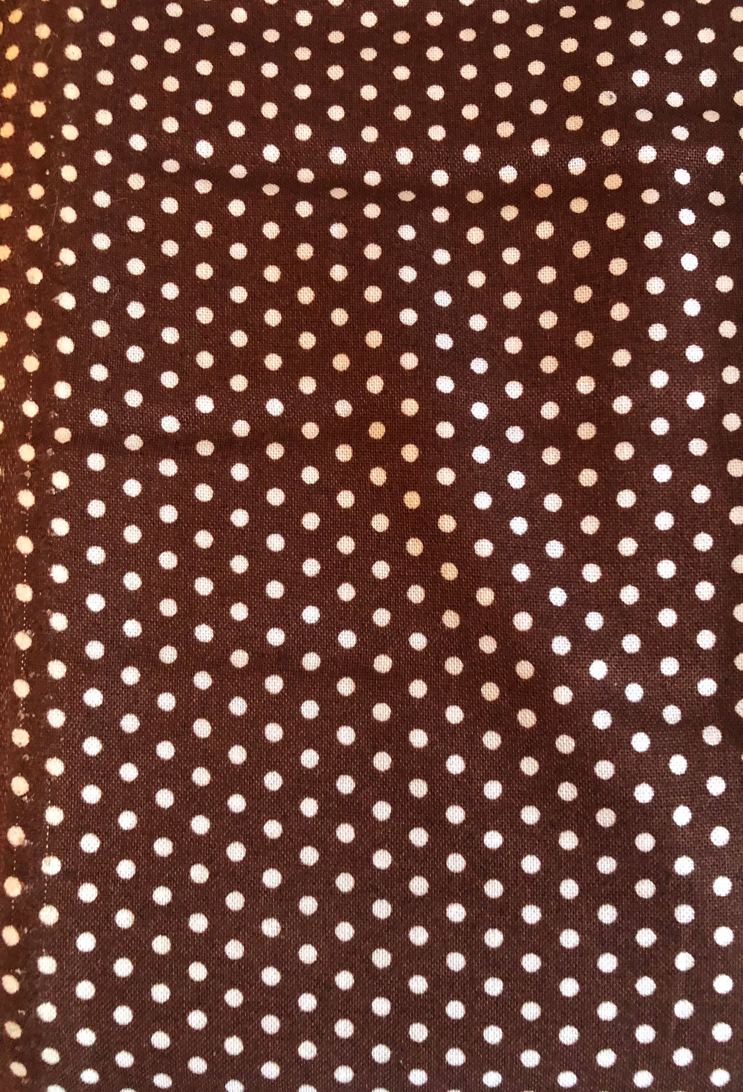Robert Kaufman Spot On Pin Dot Chocolate Brown and White Polka Dots, Designer Cotton, Quilting Fabric, Sold by YARD